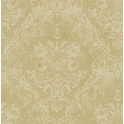 Seabrook Designs Lidia Floral Damask Unpasted Wallpaper