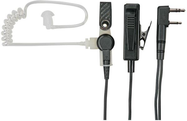 Kit bodyguard micro cravate pour Kenwood Kit micro-cravate PTT, écouteur transparent