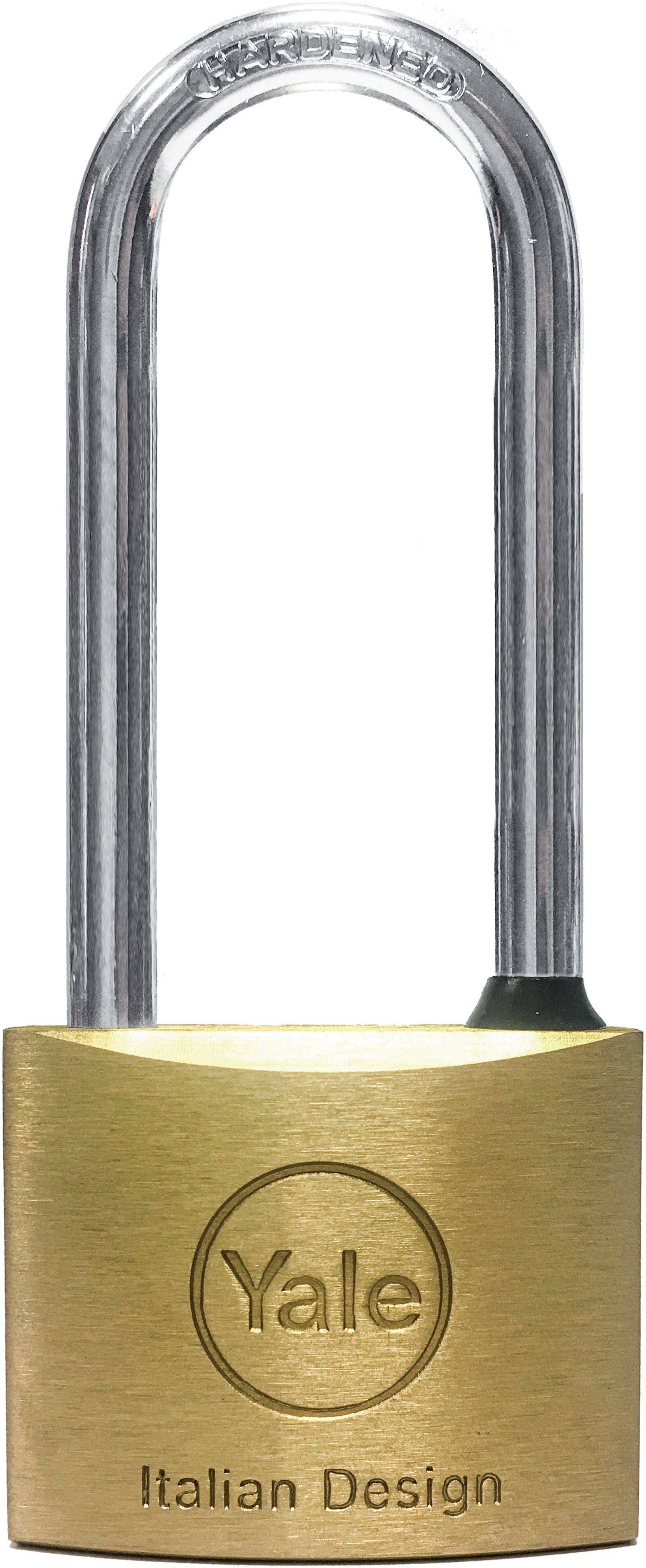 Yale LUCCHETTO  60 mm ARCO LUNGO 120 mm IN ACCIAIO CORPO OTTONE