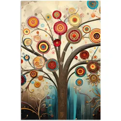 POSTER Baum - Baum des Lebens - Farbe Wanddeko 40x60 cm