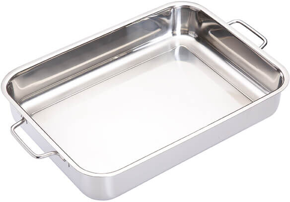 MasterClass Stainless Steel Heavy Duty 37cm x 27cm Roasting Pan