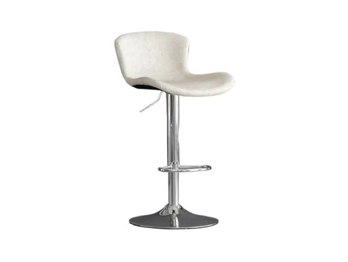 Barstühle Hoher Hocker, Rückenlehne, anhebbarer Barstuhl, 60–80 cm(Weiß)