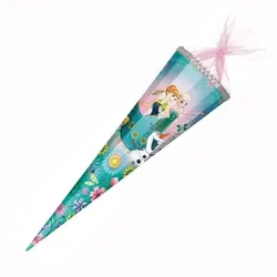 Nestler Schultüte Disney Frozen Eiskönigin Glitter, 12eckig, 100cm