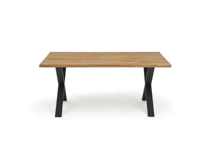 Trendstore Ercel Esstisch mit Tischplatte aus massiver Eiche - 200 Industrial, Modern