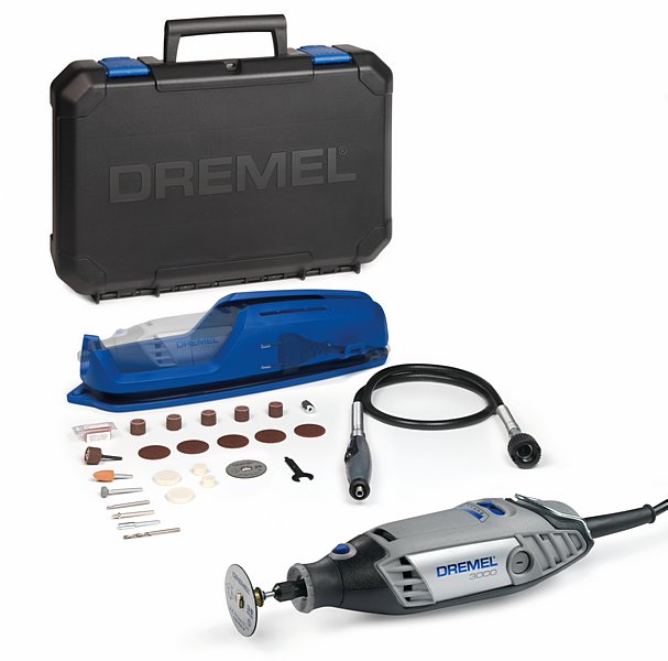 Bosch DREMEL 3000-2/25 Multifunktionswerkzeug (130 W), 25 Zubehöre, 2 Vorsatzgerät F0133000HA