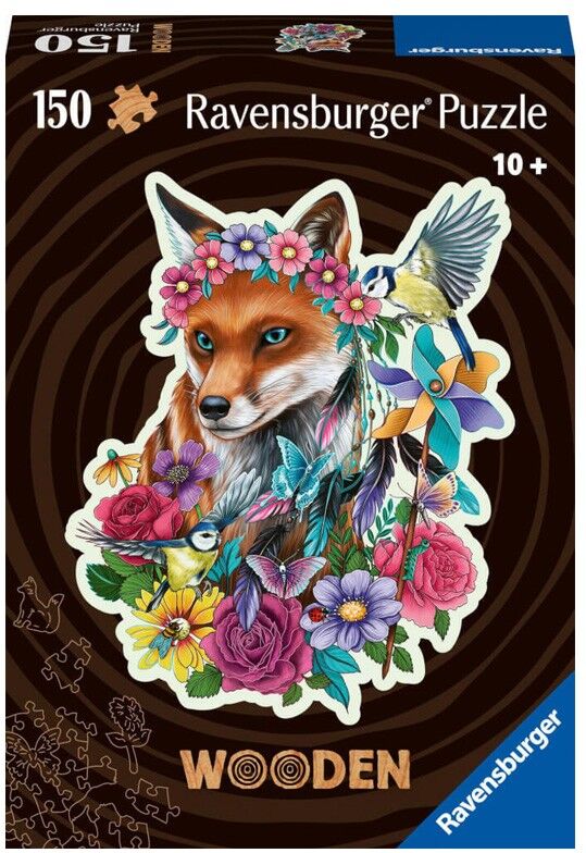 Ravensburger Puzzle en bois - Forme - 150 pcs - Renard coloré