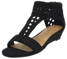 Women's The Harper Sandal by Comfortview in Black (Size 7 M)