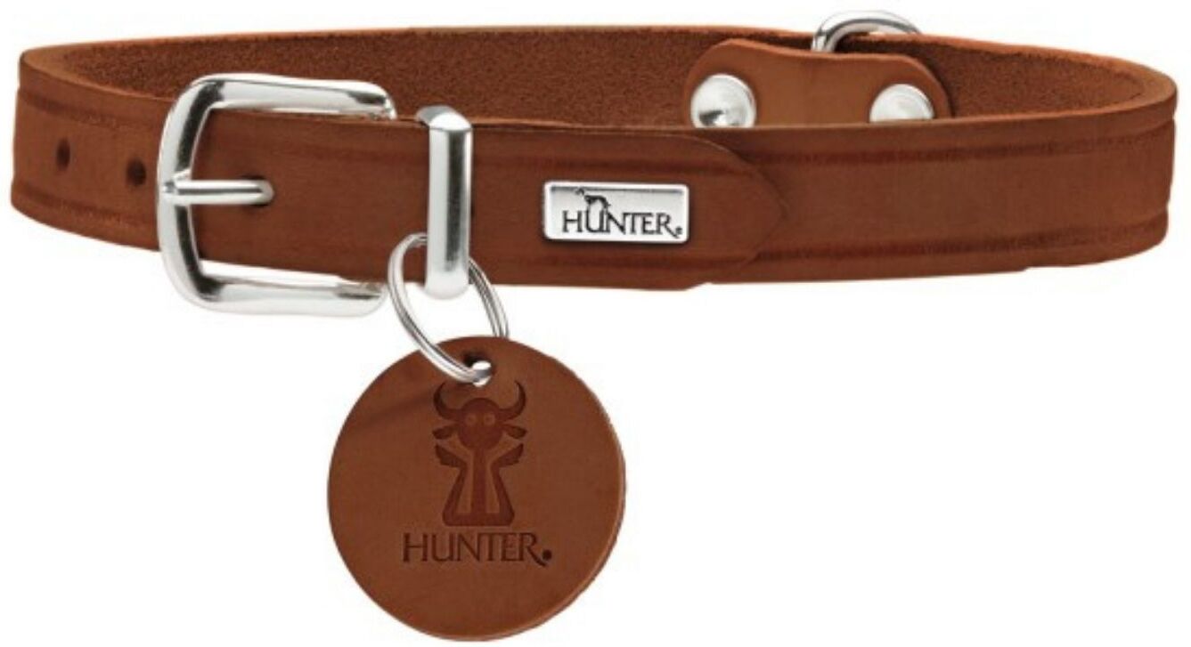 Hunter Collare in Pelle per Cani Aalborg Cognac 42 (32-38cm)