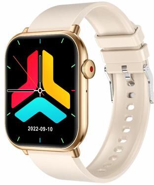 Inspired Deals QX9 Bluetooth Smart Watch With 1.96 Inch Display IP67 Fitness Tracker Health Monitor beige