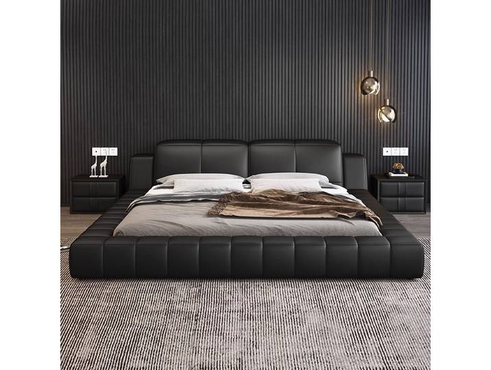 Tatami italien 180x200cm, tête de lit haute en cuir artificiel, meubles de lit Double de luxe, ensembles de lit à cadre queen, meubles complets