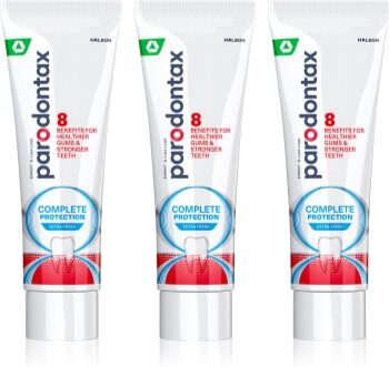 Parodontax Complete Protection Extra Fresh dentífrico com flúor para dentes e gengivas saudáveis 3x75 ml. Complete Protection Extra Fresh