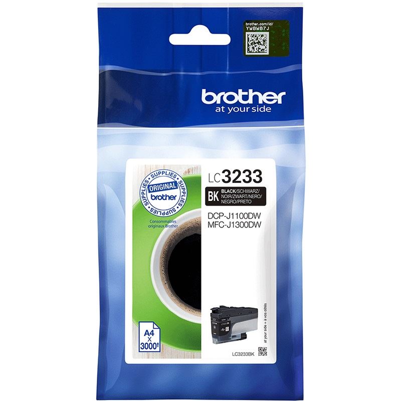 Brother Tintenpatrone LC-3233BK Schwarz (ca. 3000 Seiten)