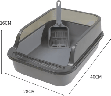 Inspire Picks Semi Enclosed Cat Litter Box Cat Litter Box With High Sides & Splashproof Design For Cleaner Homes g