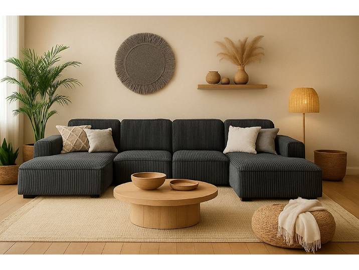 Kaiser Möbel Ecksofa Cursal U-Form – großes modulares Sofa aus hochwertigem, modulares System, U-Form, tiefe Sitzfläche