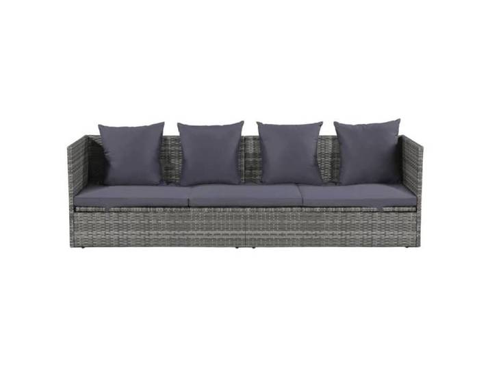 @FRENCH Lit de jardin/Chaise longue(1 personne) - TOP VENTES - Jusqu'à 120 kg - Gris 200x60cm Résine tressée 1242995