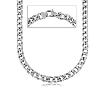 Edelstahlkette FIRETTI "Schmuck Geschenk Halskette Panzerkette" Gr. 45, silber (silberfarben), Halsketten, Damen, 45, Edelstahl, L: 45 50 55 60 B: 6mm, Panzerkette Edelstahlkette, B:6mm