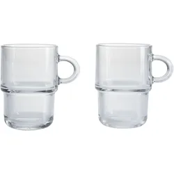 Becher-Set AMERICANO (BHT 19x12x9 cm) - transparent - BHT 19x12x9 cm