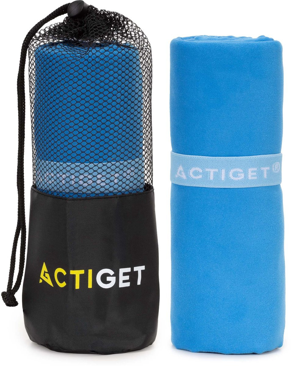 Actiget Strandlaken Blauw van Microvezel, 150 x 80 cm
