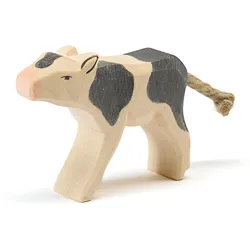 OSTHEIMER 11045 Kalb schwarz trinkend aus Holz Höhe 7cm Familie & Bauernhof
