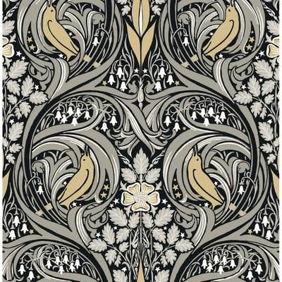 NextWall Bird Ogee Peel and Stick Wallpaper