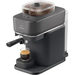 PHILIPS BAR320/60 Baristina mit Bean swap, integriertem Mahlwerk dualem Bohnenbehälter, Espressomaschine Schwarzgrau