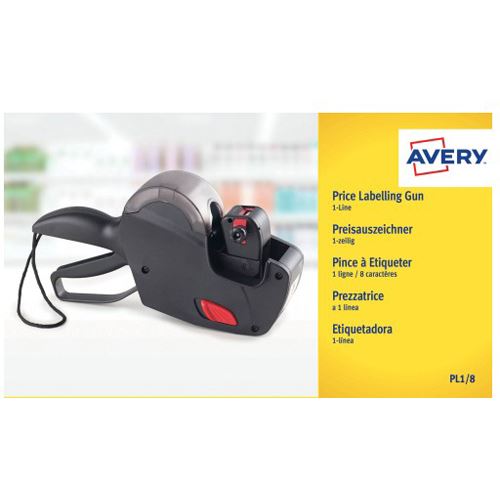 AVERY Zweckform PL1/8 Etikettiermaschine Manuelle Etikettiermaschine Schwarz