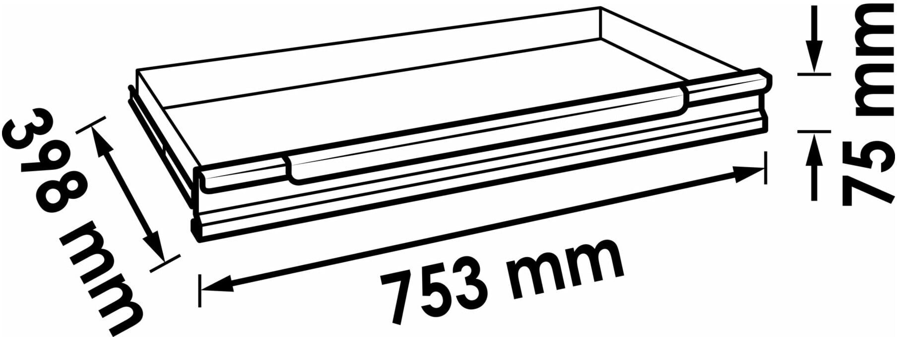 VIGOR Schublade, flach V4112)