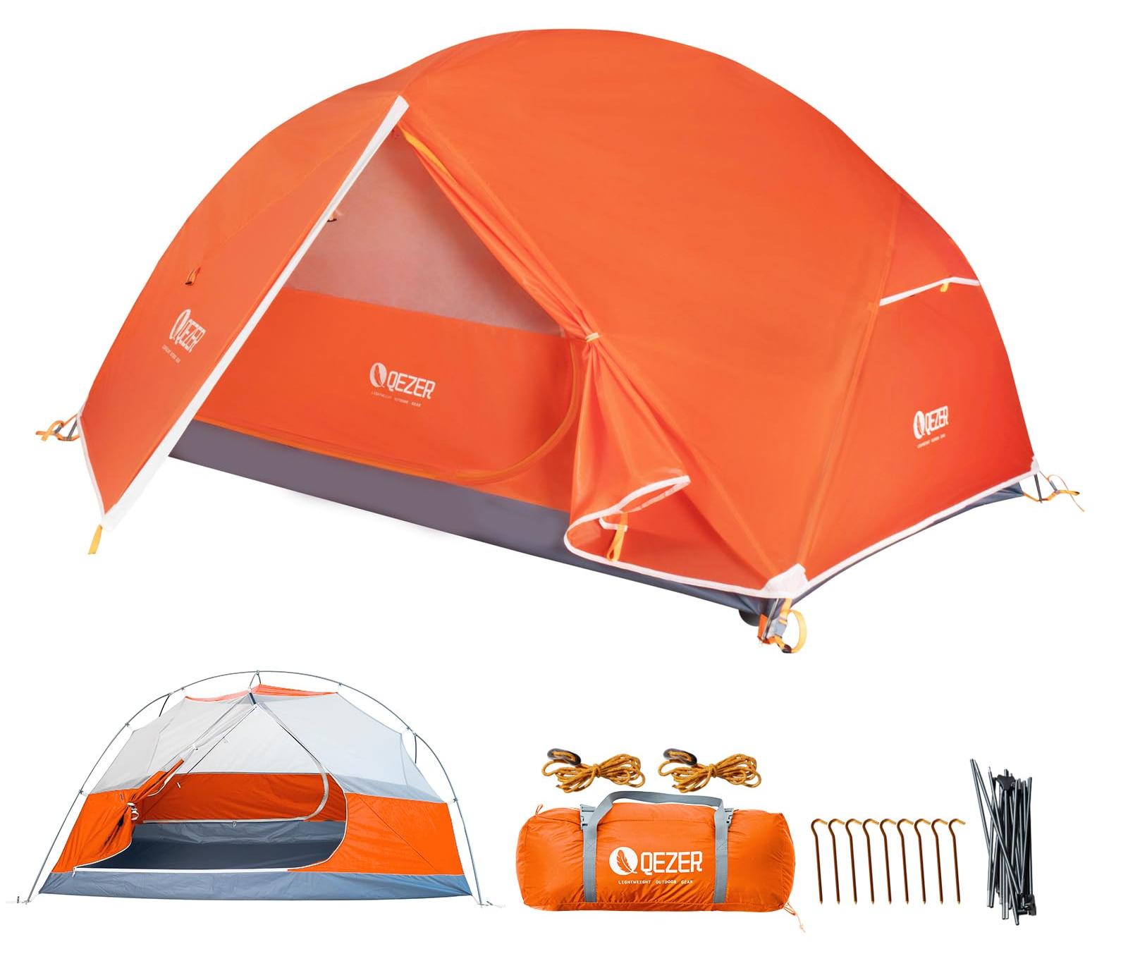 Zelt, Kuppelzelt, leicht - 230 x 260 x 120 cm - 2,3 kg - Wasserdicht und winddicht - Ideal zum Camping und Wandern