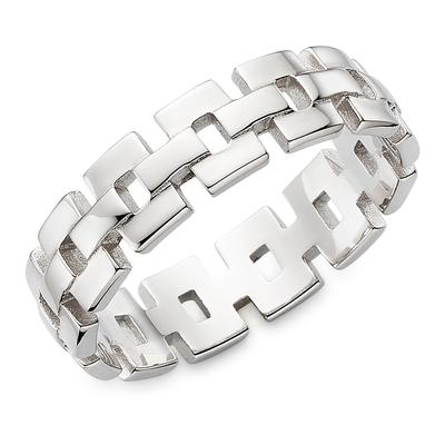 Fingerring "Schmuck Geschenk Silbering strukturiert" Gr. 58, silber (silberfarben), ANISTON JEWELRY & WATCHES, Fingerringe, Damen, 58, Silber 925 (Sterlingsilber), 5,5mm, Fingerring