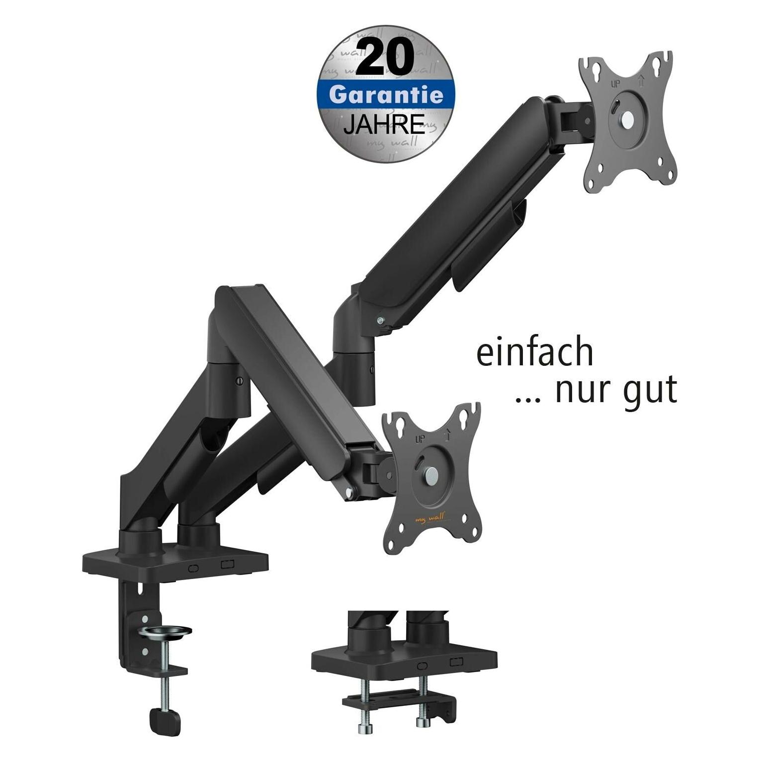 myWall My Wall Tischhalterung HEG10L Economy-Line bis 9 kg - Schwarz (Tisch, Wand, 32", 9 kg) (HEG10L)
