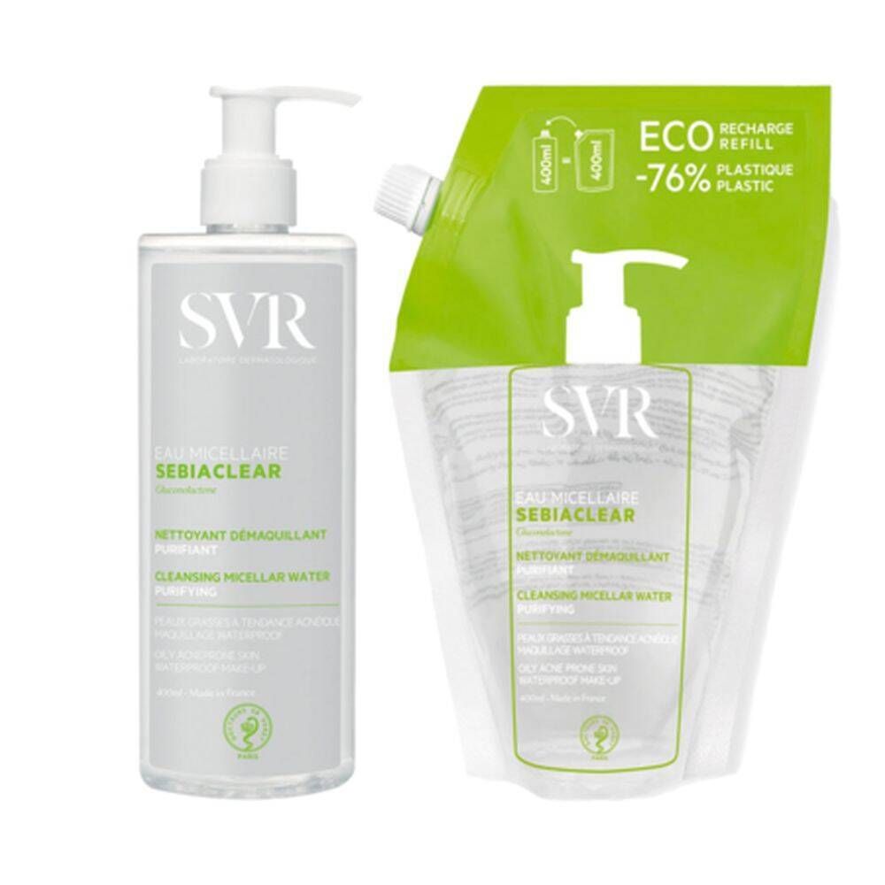 SVR Sebiaclear Micellair Water + Refill 800 ml Gesichtswasser