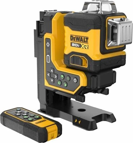 Dewalt Akku-Multilinienlaser 3x360° DCLE34035B, 18Volt, mit Fernbedienung (schwarz/gelb, mit grünen Laserlinien, ohne Akku und Ladegerät)