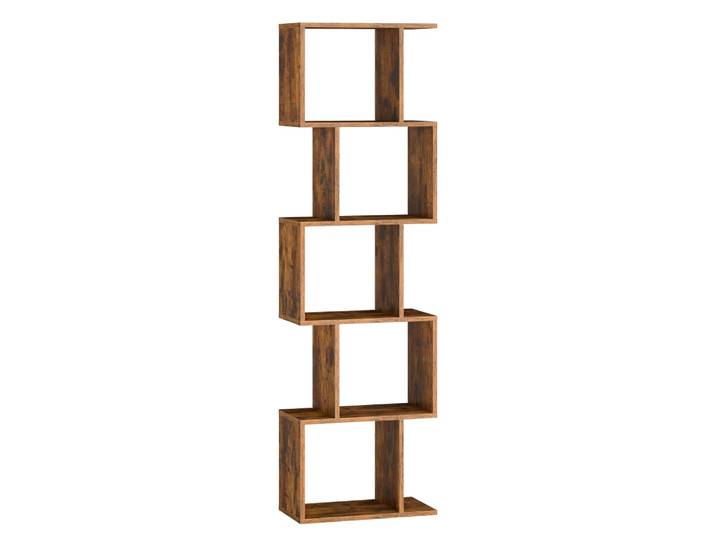 Bibliothèque à 5 niveaux de rangement cloison séparateur marron