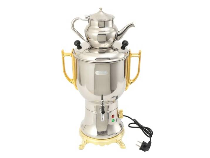 YILIKISS Samowar 5 L Semaver Edelstahl – Teekocher/Elektrischer Samowar für Gastronomie & Haushalt