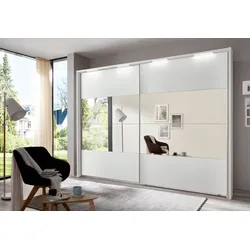 CASEDO Schwebetürenschrank Malaga 301 x 230 cm Lack Weiß
