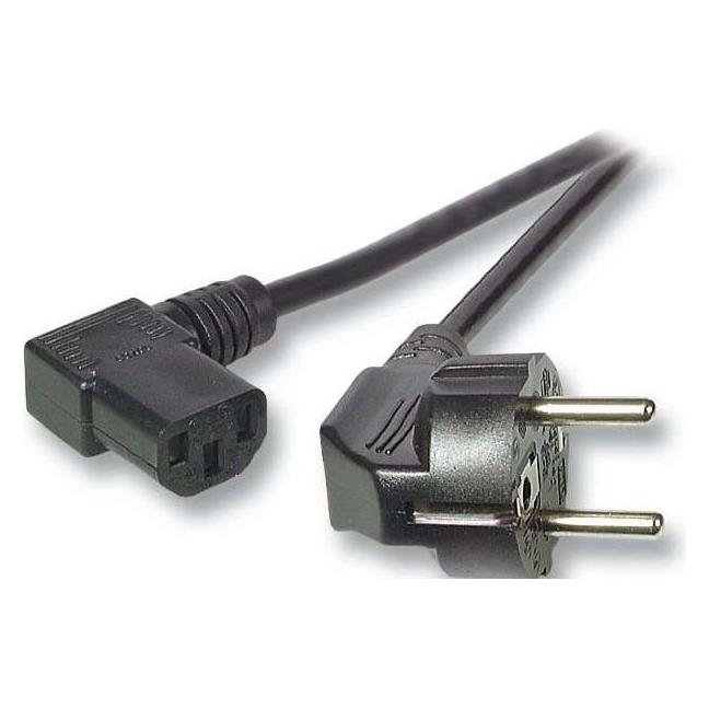 EFB Elektronik EFB Netzkabel Schutzkontakt 90°-C13 90°,sw,5,0m,3x1,00mm (5 m) (EK535.5)