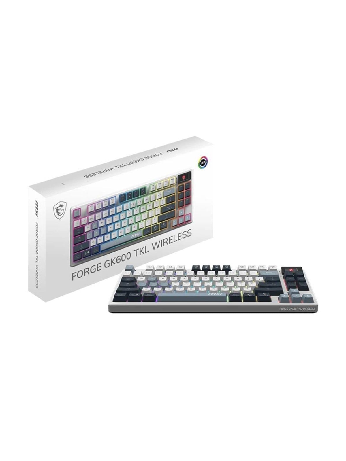 MSI FORGE GK600 - Tastatur - Englisch (US) - Weiss