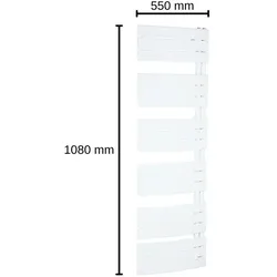 Design Heizkörper Pieve weiß gebogen 550x1080 mm Bad- und Handtuch-Heizkörper 6,6 L