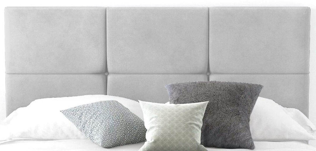 Fairmont Park Schaefer Upholstered Velvet Headboard Silver Single (3')