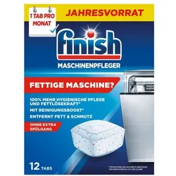 finish Maschinenpfleger Spülmaschine 12 Tabs Jahresvorrat weiß