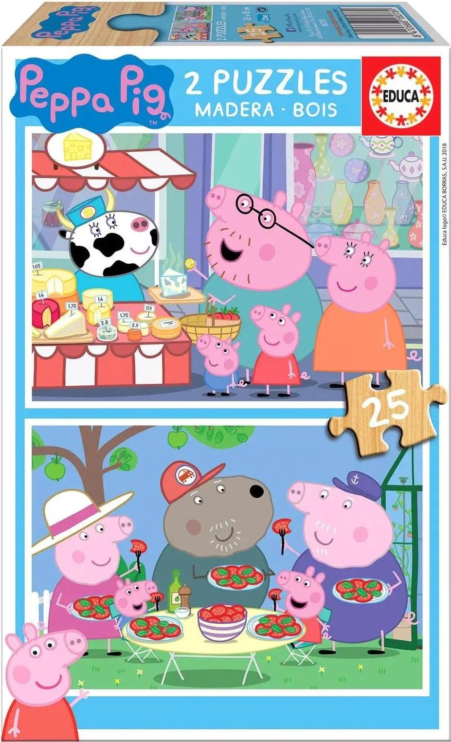 Educa Peppa Pig Puzzel 2x25 stuks 18078