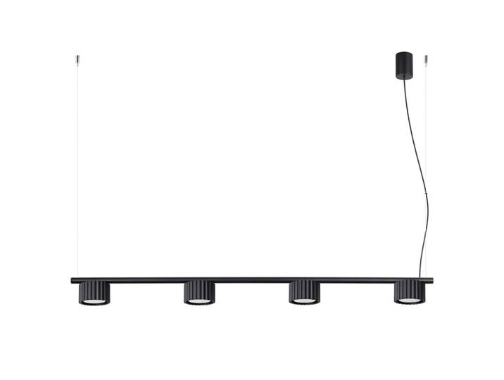 Lustres aluminium noir h 208 cm