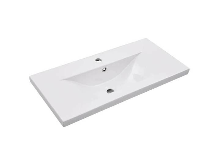 BONNE&12119 Lavabo encastré 81 x 39 5 x 18 5 cm Céramique Blanc(VIDAXL)