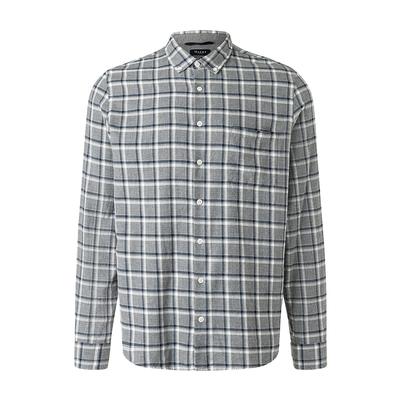 Langarmhemd MAERZ MUENCHEN "Maerz Muenchen 723601 Langarmhemd Herren Bekleidung", Herren, Gr. 39/40, EURO-Größen, grau, 100% Baumwolle, Hemden