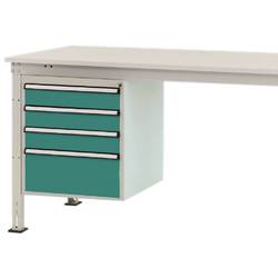 Manuflex ZB4814.0001 Gehäuse-Unterbau Stationär, Nutzhöhe 500 mm mit 4 Schubfächer. Für Tischtiefe 1200 mm