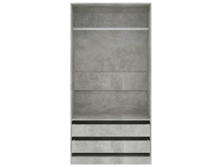 YINGMSHOP Garde-robe Gris béton 100x50x200 cm Aggloméré 92428