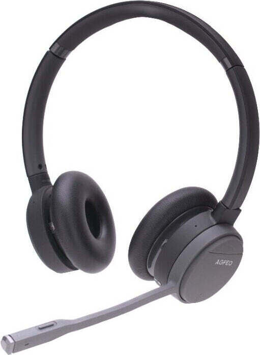 AGFEO Infinity, Kabellos, Büro/Callcenter, 189 g, Kopfhörer, Schwarz