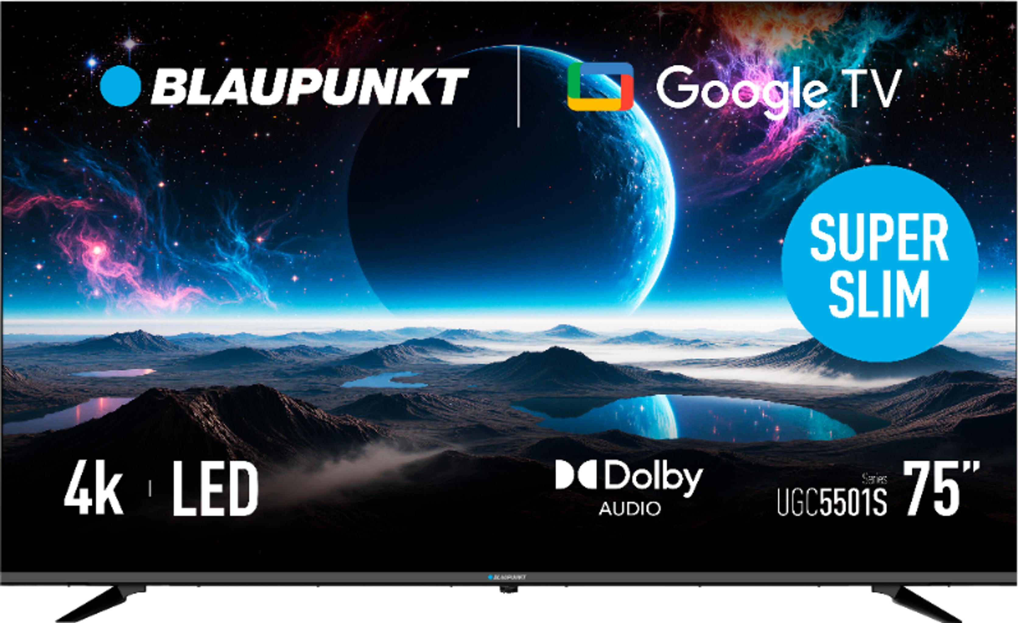 Blaupunkt 75UGC5501S 75" 4K UHD DLED Smart TV Google TV 5.0 Dolby Audio DVB-T2/S2