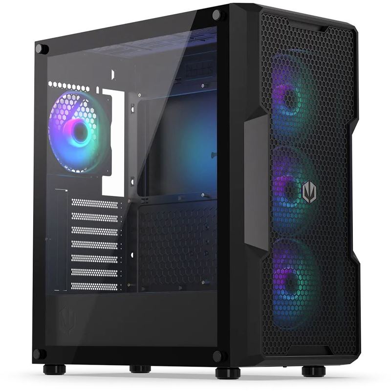 Endorfy Regnum 400 ARGB mit Sichtfenster Midi Tower ohne Netzteil schwarz