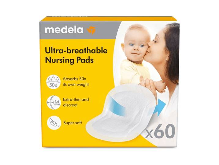 Medela Zoogcompressen Wegwerp - voor Borstvoeding - 60 stuks - Ultra-ademend - Comfortabel en Huidvriendelijk